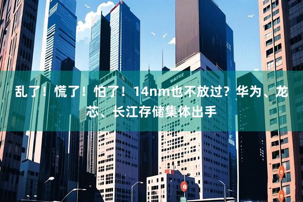 乱了！慌了！怕了！14nm也不放过？华为、龙芯、长江存储集体出手